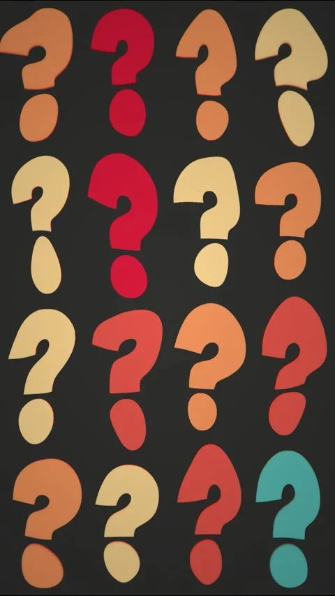 Retro Question Mark Pattern Vertical Background Stock Footage 282206526