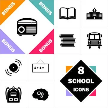 Retro radio computer symbol Illustrazione stock
