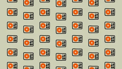 Retro Radio Pattern - A Nostalgic Design with Vintage Appeal. Stock Footage 325389635