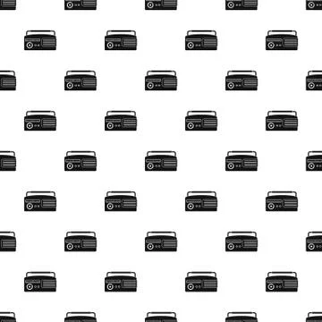 Retro radio pattern seamless vector イラスト素材