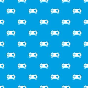Retro radio pattern vector seamless blue 库存插图