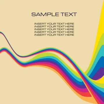 Retro rainbow background with copy space vector illustration Stock Illustration