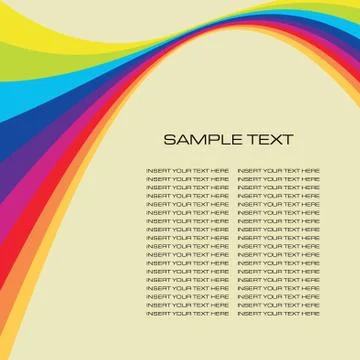 Retro rainbow background with copy space vector illustration Stock Illustration
