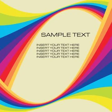 Retro rainbow background with copy space vector illustration Illustrazione stock