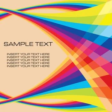 Retro rainbow background with copy space vector illustration Stock Illustration