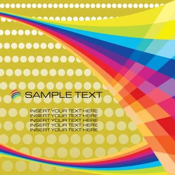 Retro rainbow background with copy space vector illustration Illustration