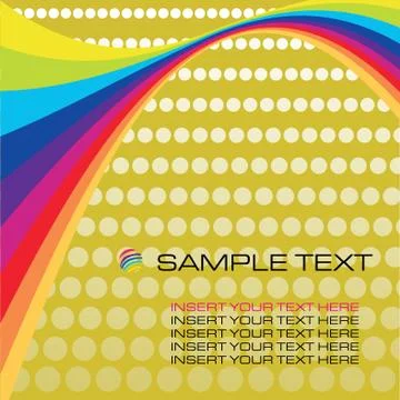 Retro rainbow background with copy space vector illustration Stock Illustration