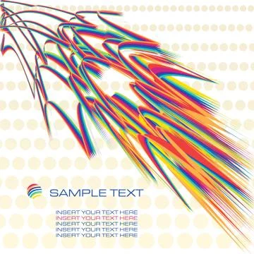 Retro rainbow background with copy space vector illustration Illustrazione stock