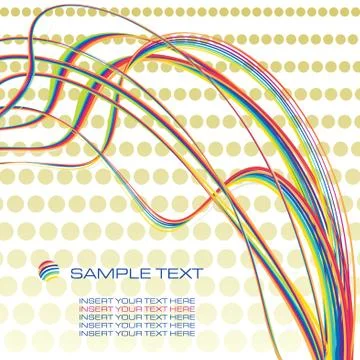 Retro rainbow background with copy space vector illustration Stock Illustration