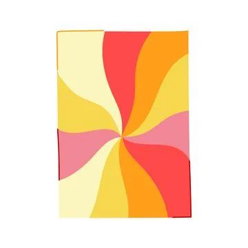 Retro rainbow swirl pattern creating a vibrant background Stockillustratie