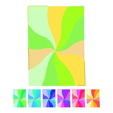 Retro rainbow swirl pattern creating a vibrant background graphic 스톡 일러스트