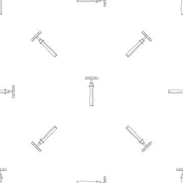 Retro razor pattern seamless vector Illustrazione stock