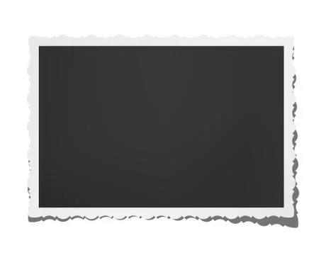 Retro realistic vector photo frame on white space Stock Illustration