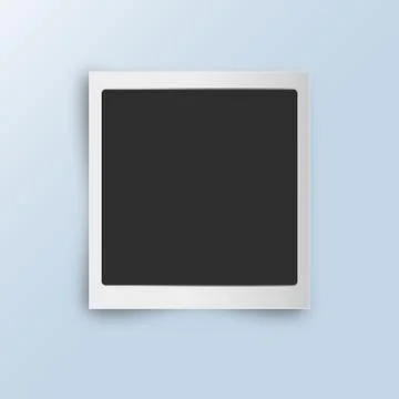 Retro realistic vertical blank instant photo card with shadow effect イラスト素材