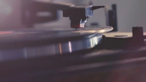 Retro record vinyl player Stock Footage 71055328