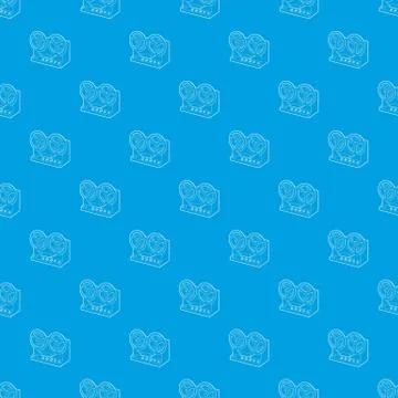 Retro recorder pattern vector seamless blue Stockillustratie