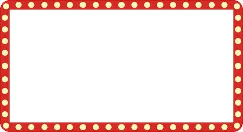 Retro rectangle light frame border. Shining billboard Illustrazione stock