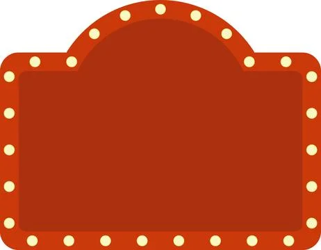 Retro rectangle light frame border. Shining billboard Stock Illustration