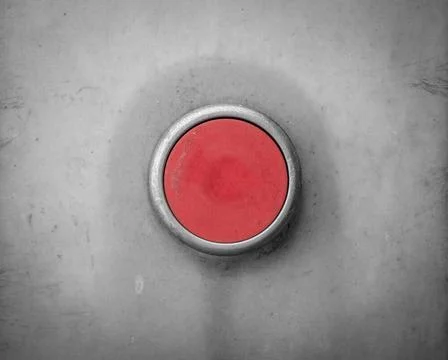 Retro Red Blank Industrial Button A Retro Filtered Image Of A Blank Red In... Stock Photos