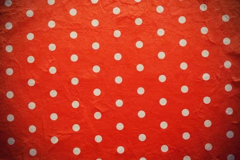 Retro red polka dot pattern 库存照片