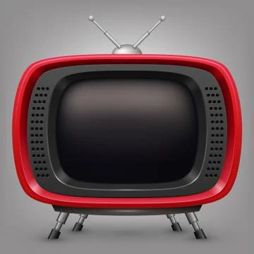 Retro red tv Stock Illustration