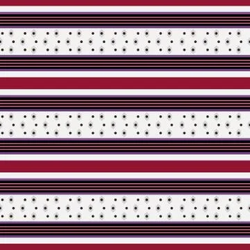 Retro Red White Pattern with Horizontal Stripes Stockillustratie