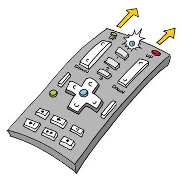 Retro Remote Control Stock Illustration