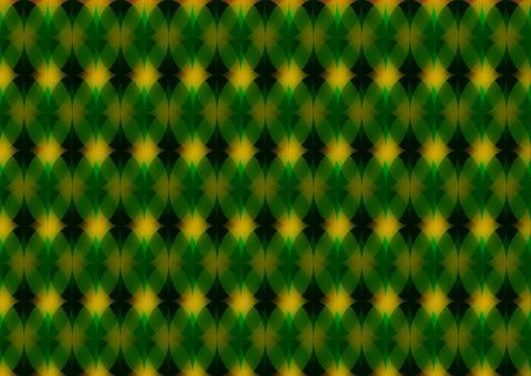 Retro repeating oval pattern Retro repeating green, black and yellow oval ... Stock Photos