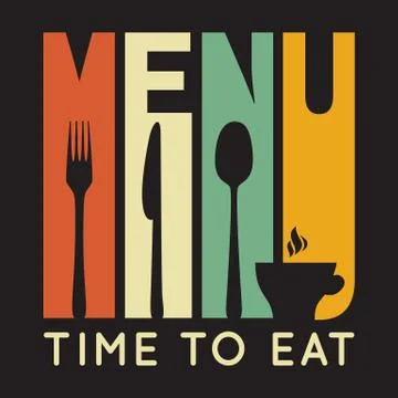 Retro restaurant menu card. Vector illustration for stylish design Illustrazione stock