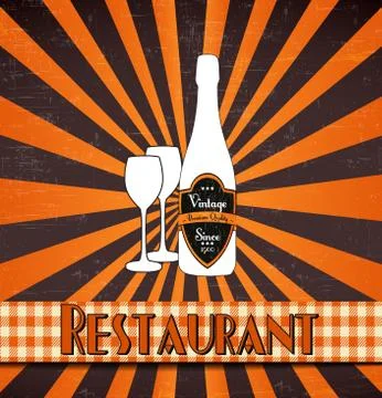 Retro restaurant menu Stock Illustration