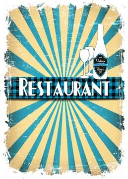 Retro restaurant menu Stock Illustration
