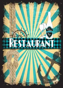 Retro restaurant menu Stock Illustration