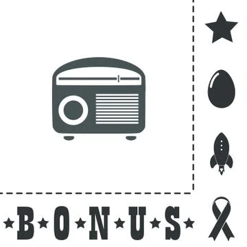 Retro revival radios tuner vector illustration. Stock Illustration