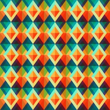 Retro rhombus seamless pattern Illustrazione stock