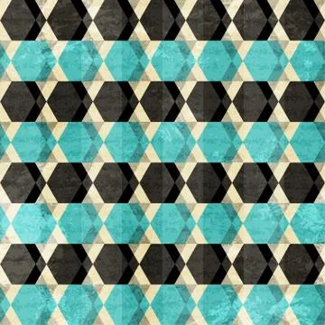 Retro rhombus seamless pattern Stock Illustration