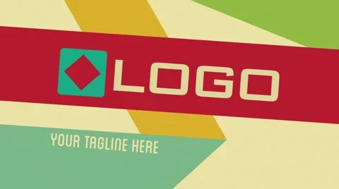Retro Ribbon Logo Reveal Animation Intro Stock After Effects