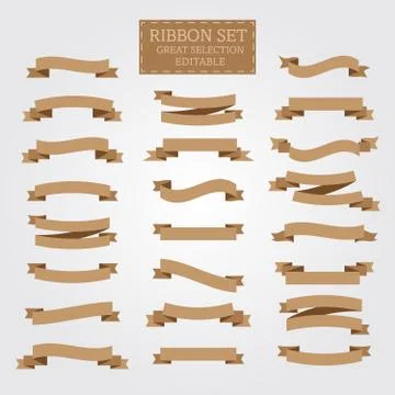 Retro ribbons collection 스톡 일러스트