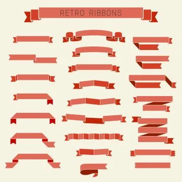 Retro ribbons Stock Illustration