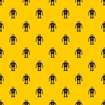 Retro robot pattern イラスト素材
