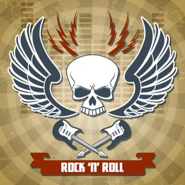 Retro rock background Stock Illustration