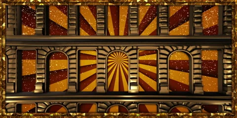 Retro rock n roll building scene Stock Footage 196479655