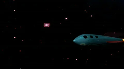 Retro Rocket Video stock 803658