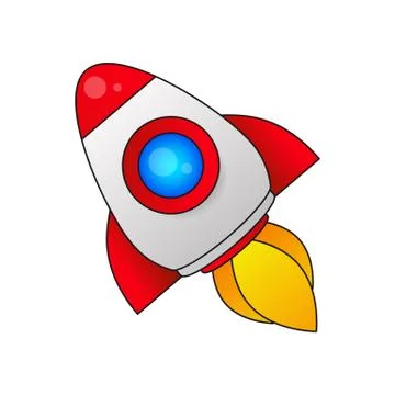 Retro Rocket Icon For Your Desktop And Design Vector Stock Illustration