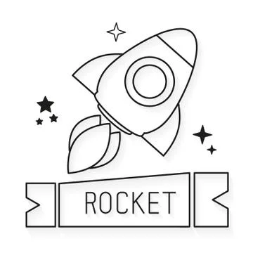 Retro Rocket Icon For Your Desktop And Design Vector Stock Illustration