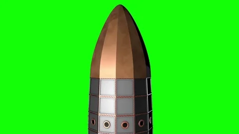 Retro Rocket Shaky Blast Off Stock Footage 73338802