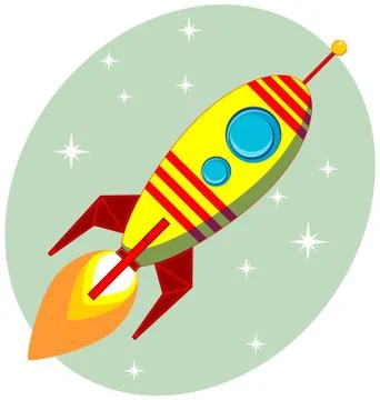 Retro Rocket vector Stock Illustration