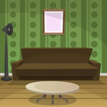 Retro Room Stock Illustration