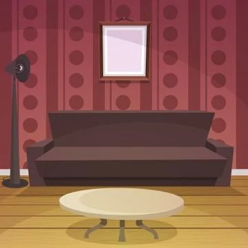 Retro Room - Red Stock Illustration
