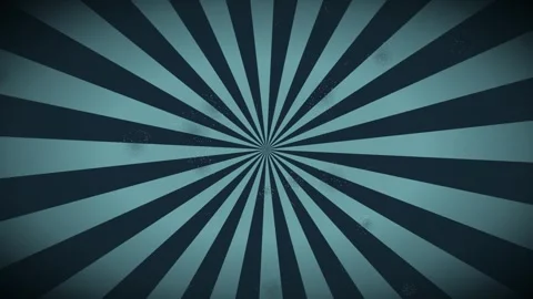 Retro rotating sunburst pattern features dark teal rays. grainy vintage tex.. Stock Footage 346885481