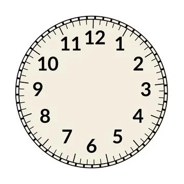 Retro round clock face. Vintage watch design. Elegant antique dial. Timer with Stock Illustration